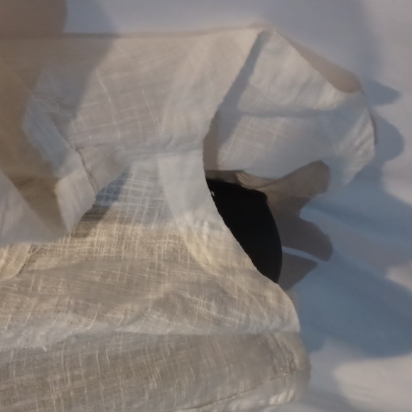 We The Free Free People white button front tunic top, oversized, distressed look - Picture 4 of 10